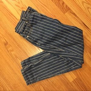 American Eagle Striped Mom Jeans